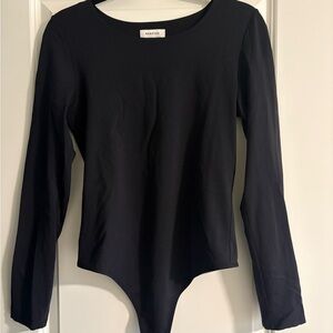 Aritzia Contour Black Long Sleeve Bodysuit